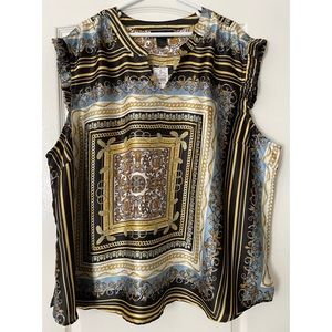 NWT Ashley Stewart Sleeveless Satiny Blouse